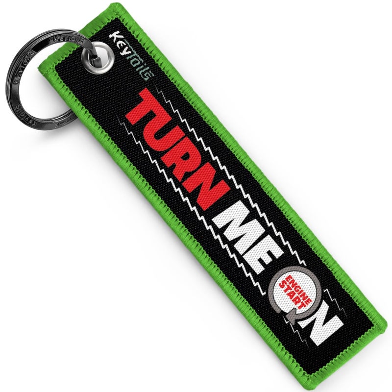 KEYTAILS Keychains, Premium Quality Key Tag for Motorcycle, Scooter, ATV, UTV [Turn Me On, Ride Me] - Image 1